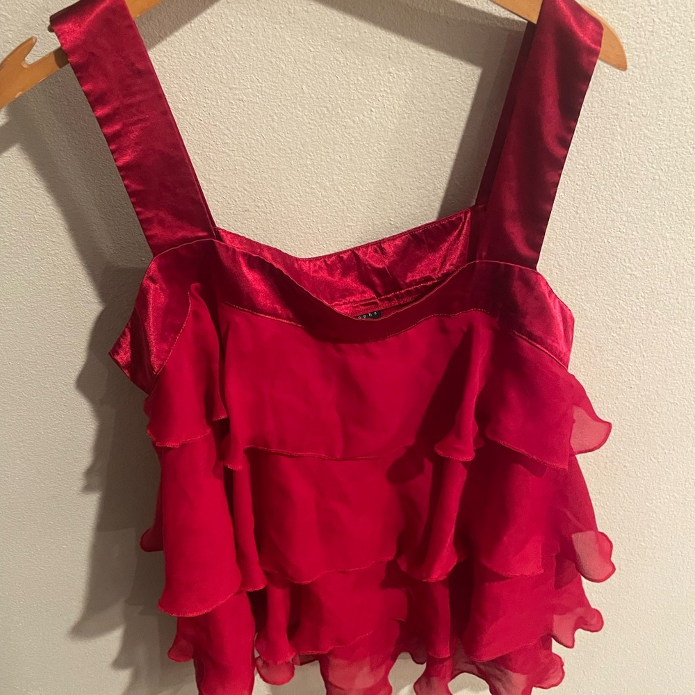 Apostrophe Scarlet Layered‎ Blouse Size 18/20